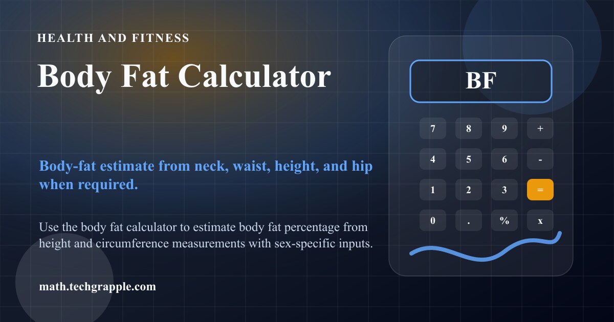Body Fat Calculator - Estimate Body Fat Percentage