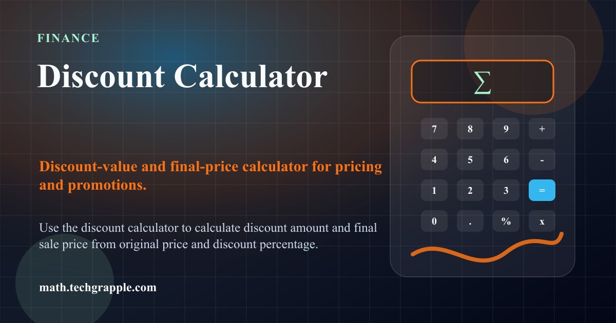 Discount Calculator - Calculate Sale Price & Savings