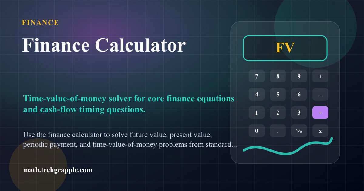 Financial Math Calculator Finance Calculator - Estimate Key Financial Ratios