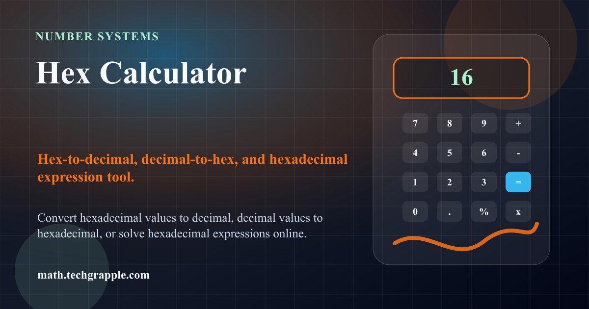 Hex Calculator - Add, Subtract, Multiply, & Divide Hexadecimal
