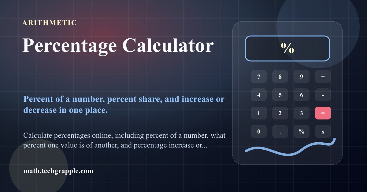 Percentage Calculator - Find Percent, Increase, or Decrease