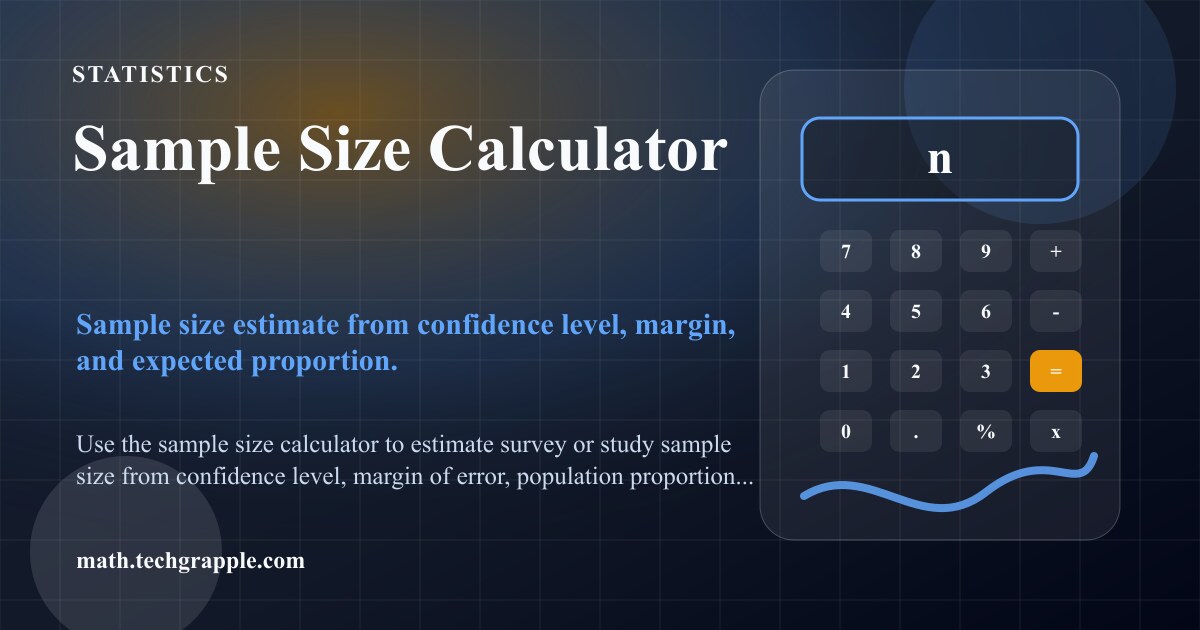Sample Size Calculator - Find Survey & Study Sample Size