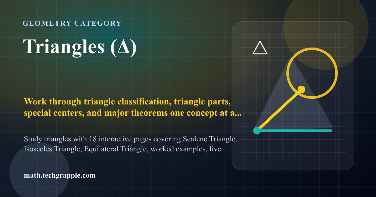 Though Triangle Triangles Geometry: Interactive Definitions and Examples