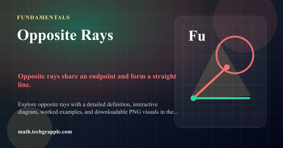 Opposite Rays Geometry Real Life Examplets Opposite Rays Geometry: Diagram and Examples